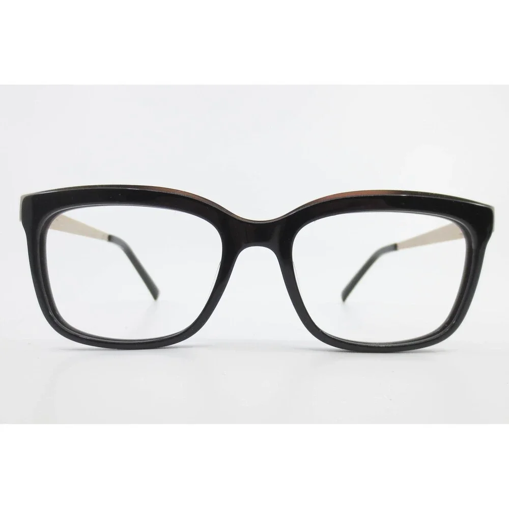 Oscar de la Renta OSL720 001 HM Eyeglasses Black Gold Square Frames 53-17-135